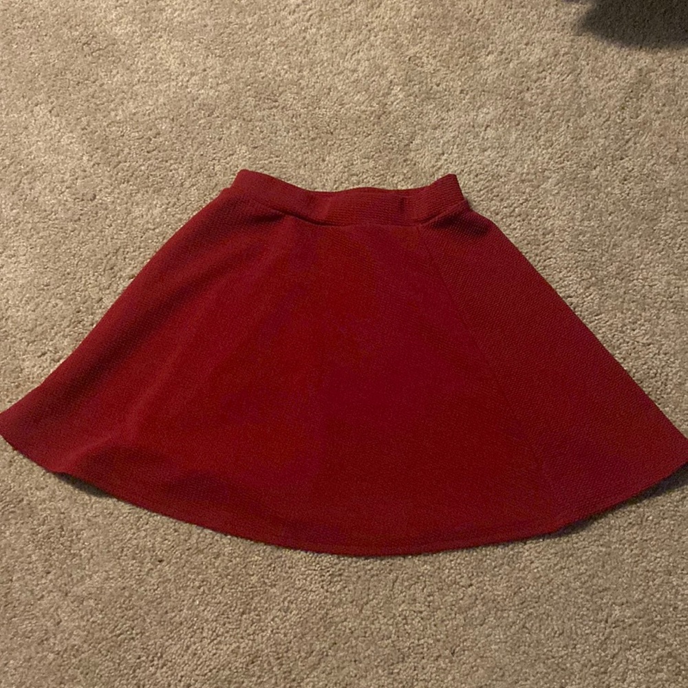 Burgundy skater skirt (size XS)